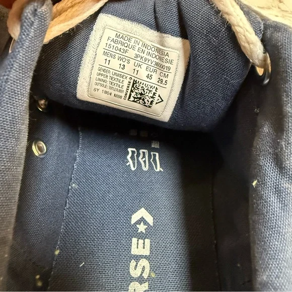 Navy Blue Converse - Picture 5 of 8